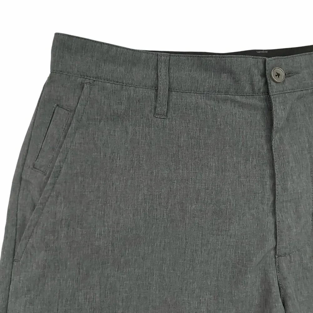 RVCA VA Shorts Mens 32 Gray Hybrid Flat Front Lightweight Stretch Surf Skate